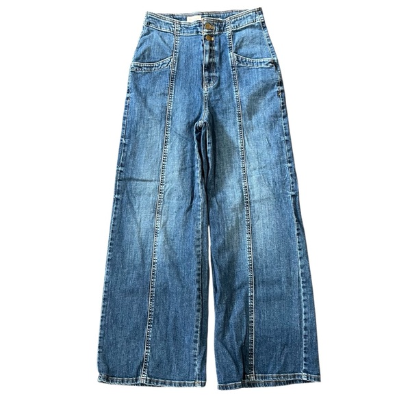 Anthropologie Denim - Pilcro Anthropologie Seamed High Rise Wide Leg Jeans Size 28